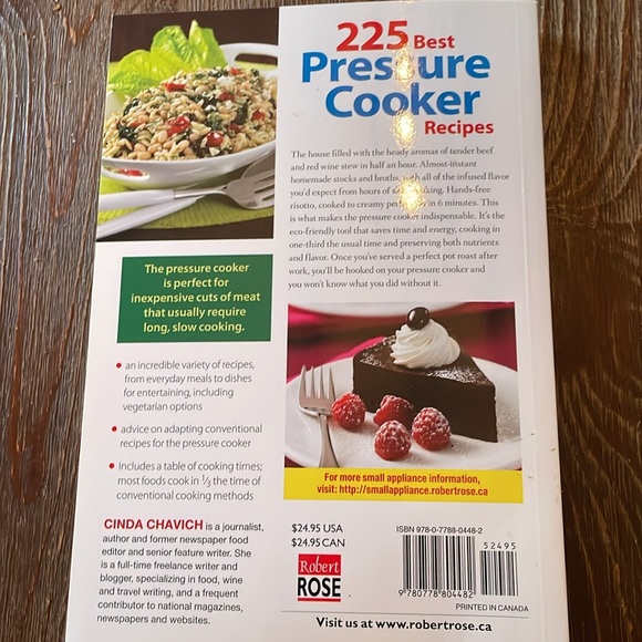 225 pressure cooker recipies by Cinda Chavich. Great gift 🎁 - Picture 2 of 4